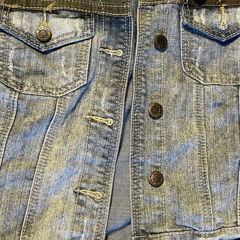 Hot Kiss Faded Blue Denim Vest - Picture 4 of 6